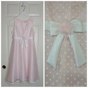 Girl's Jenny & Me polka dot princess dress sz 16